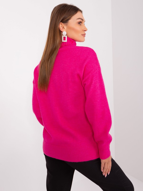 Sweter-AT-SW-23401.97P-fuksjowy 2