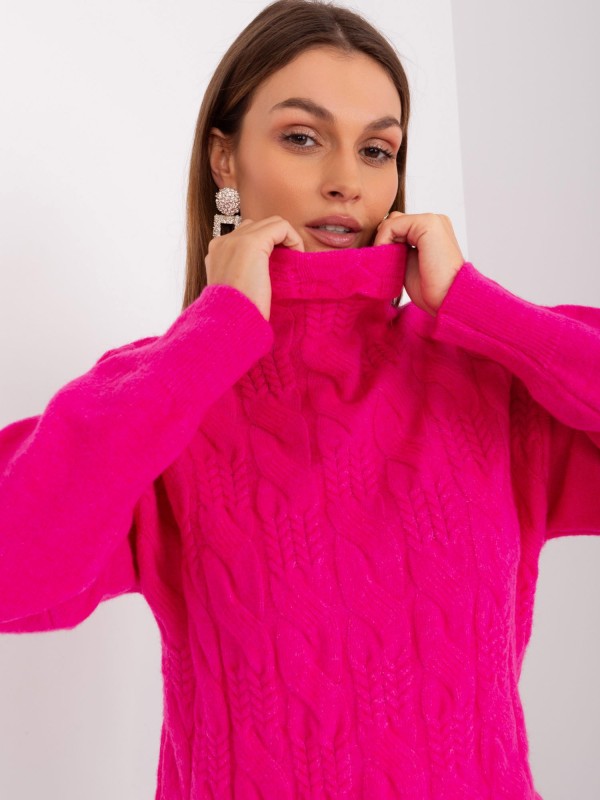 Sweter-AT-SW-23401.97P-fuksjowy Sweter-AT-SW-23401.97P-fuksjowy