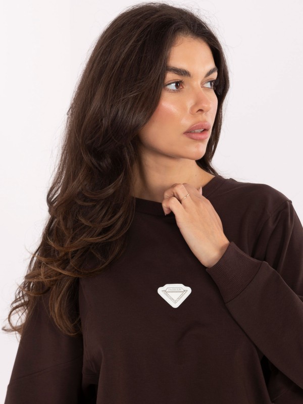 Bluza-RV-BL-A877.19P-ciemny brązowy 2
