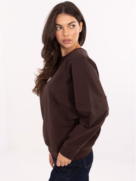 Bluza-RV-BL-A877.19P-ciemny brązowy