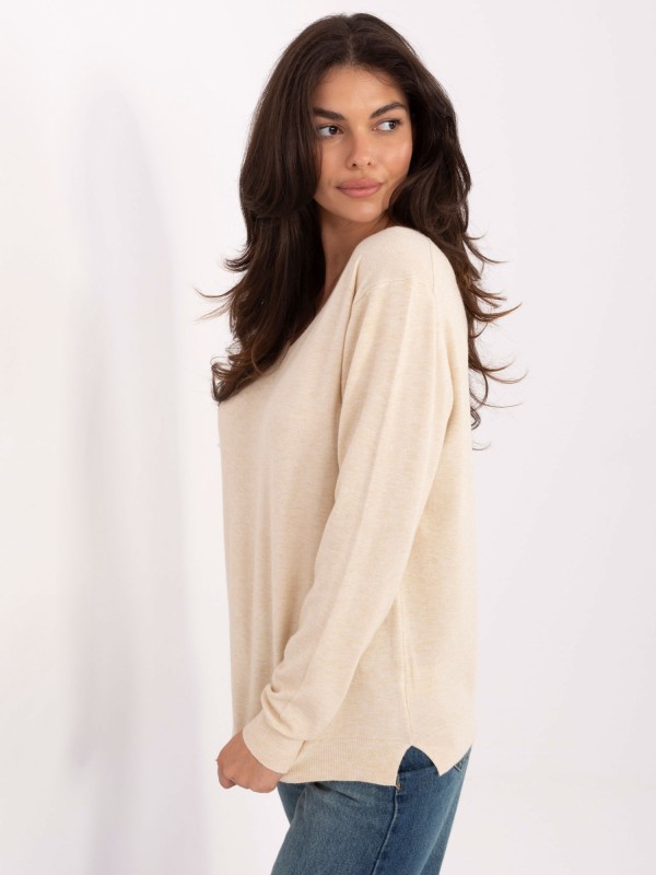 Sweter-PM-SW-SY5511.78-jasny beżowy