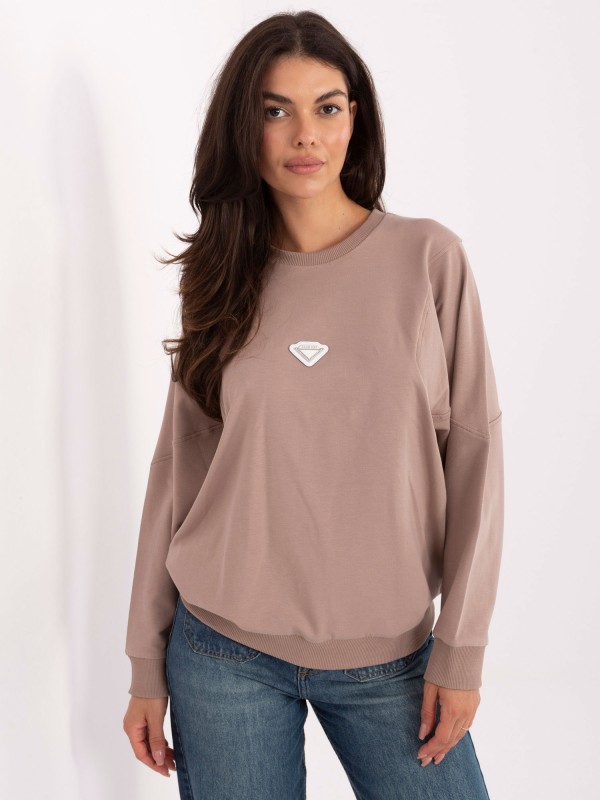 Bluza-RV-BL-A877.19P-ciemny bezowy