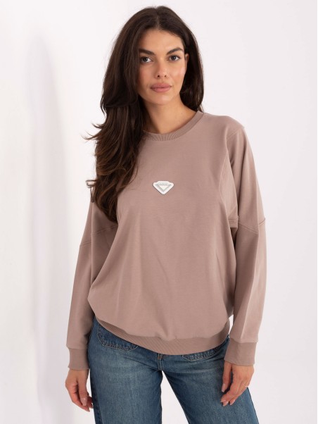 Bluza-RV-BL-A877.19P-ciemny bezowy