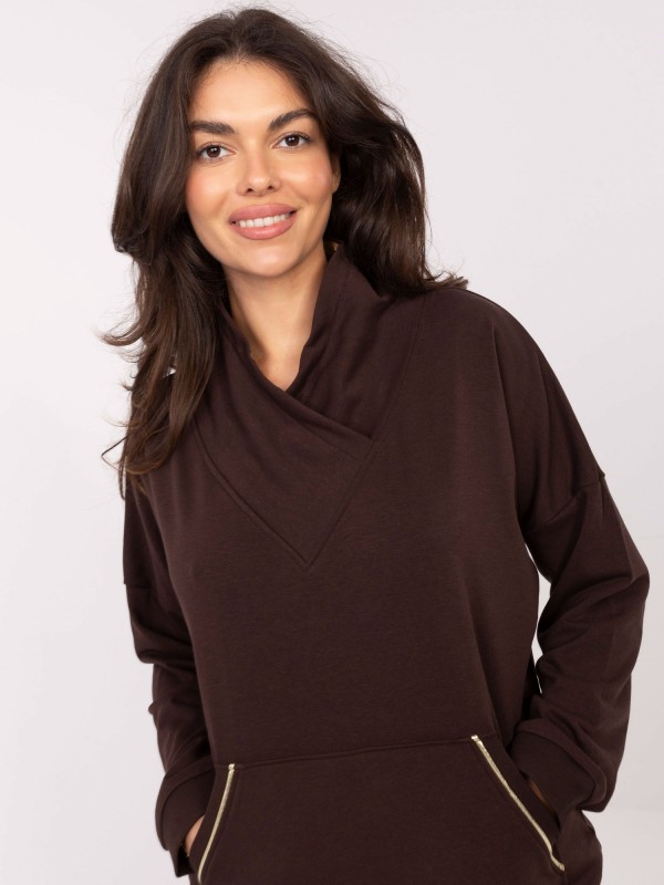 Bluza-RV-BL-A874.01P-ciemny brązowy 2
