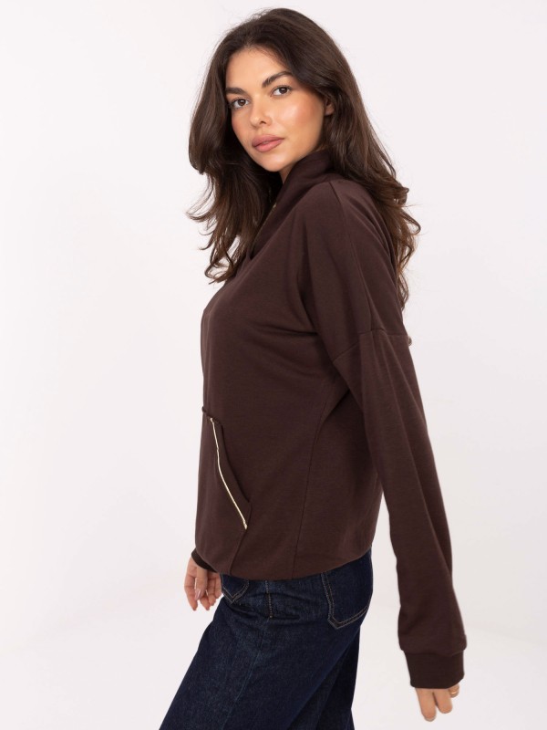 Bluza-RV-BL-A874.01P-ciemny brązowy