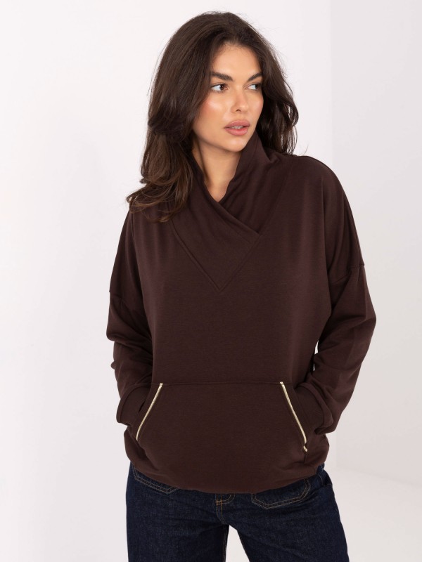 Bluza-RV-BL-A874.01P-ciemny brązowy