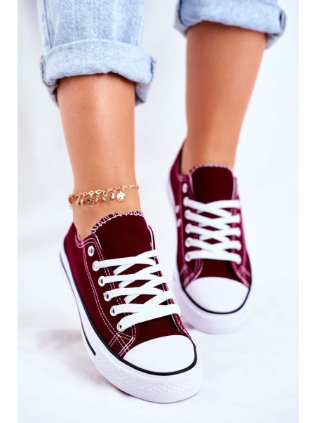 Women's Classic Sneakers Burgundy Omerta