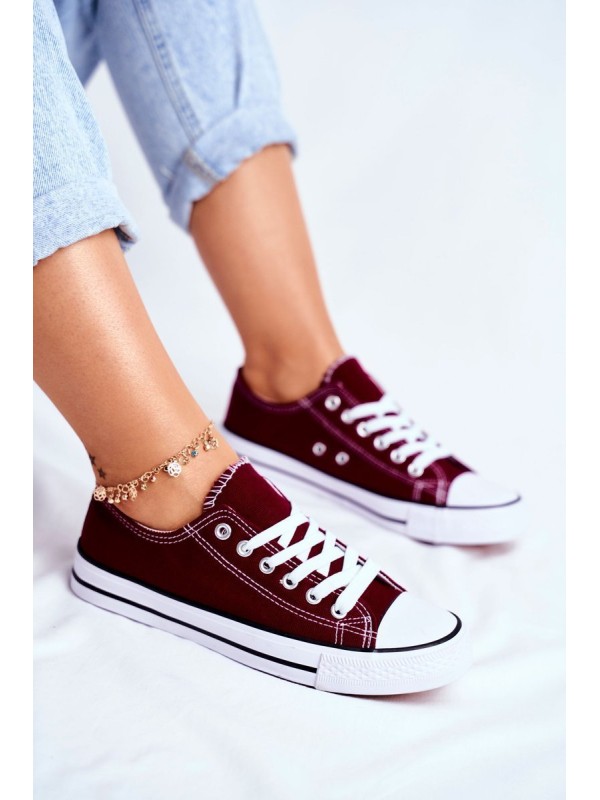 Women's Classic Sneakers Burgundy Omerta