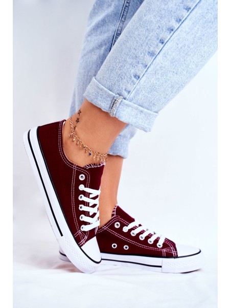 Women's Classic Sneakers Burgundy Omerta