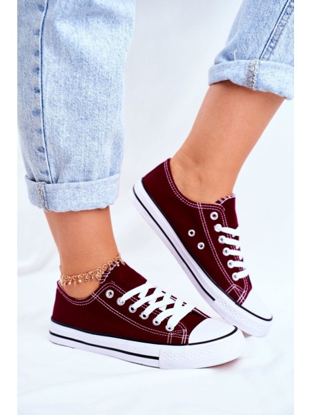 Women's Classic Sneakers Burgundy Omerta