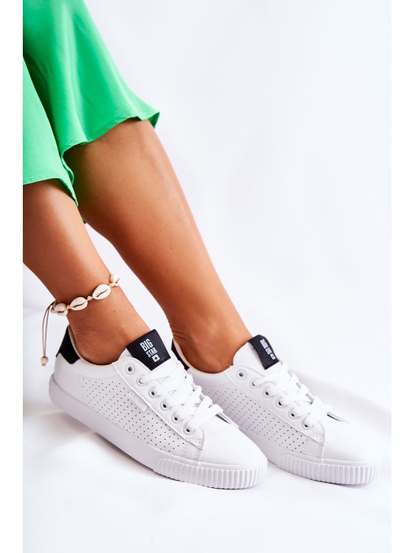 Women's Leather Sneakers BIG STAR HH274071 White-Black