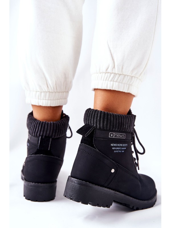 Women s Flat Hiking Boots Black Grunders