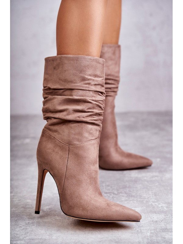 Women's Wrinkled Boots Boots Brown Laguna