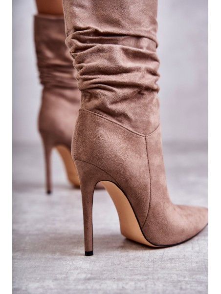 Women's Wrinkled Boots Boots Brown Laguna