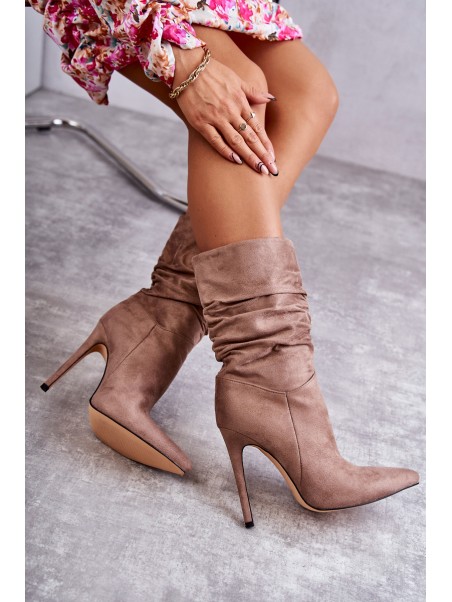 Women's Wrinkled Boots Boots Brown Laguna