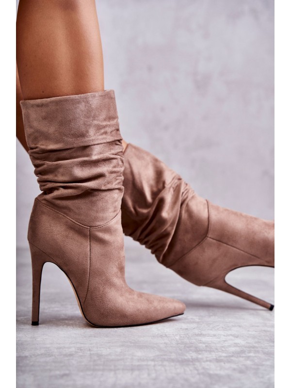 Women's Wrinkled Boots Boots Brown Laguna