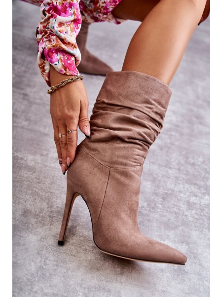 Women's Wrinkled Boots Boots Brown Laguna