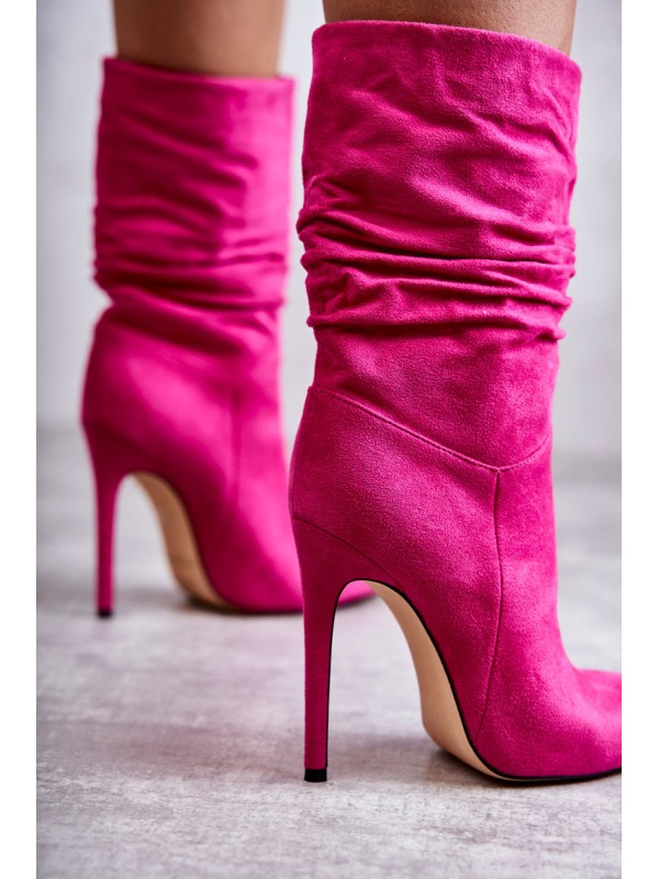 Women's Wrinkled Boots Boots pink Laguna