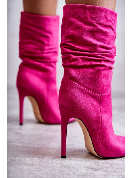Women's Wrinkled Boots Boots pink Laguna