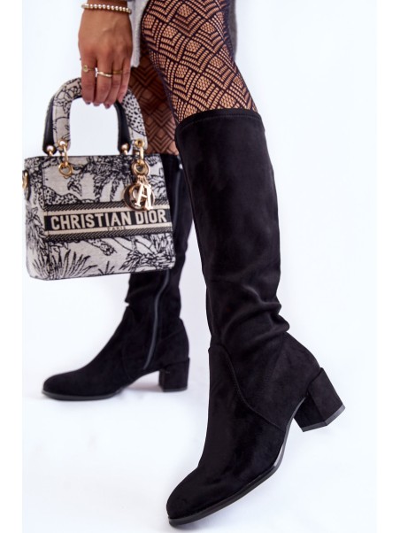 Classic Eco Suede Boots Sergio Leone KZ205 Black