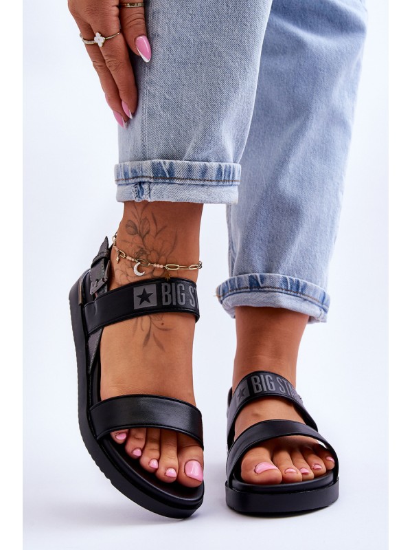 Women's Flat Sandals Big Star LL274938 Black
