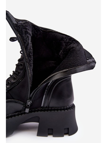 Leather Ankle Boots with Jewellery Embellishment Black Marx