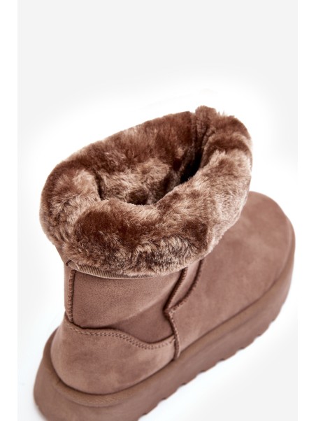 Women's Fur-Lined Insulated Snow Boots Dark Beige Abrams