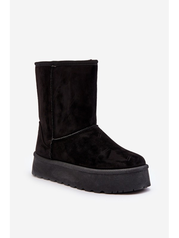 Women's Snow Boots Insulated with Fur Black Abrams