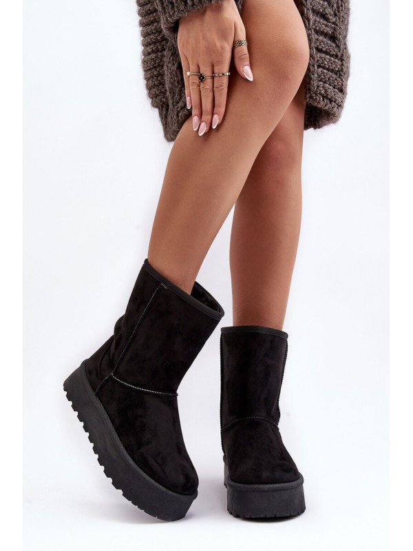 Women's Snow Boots Insulated with Fur Black Abrams Women's Snow Boots Insulated with Fur Black Abrams