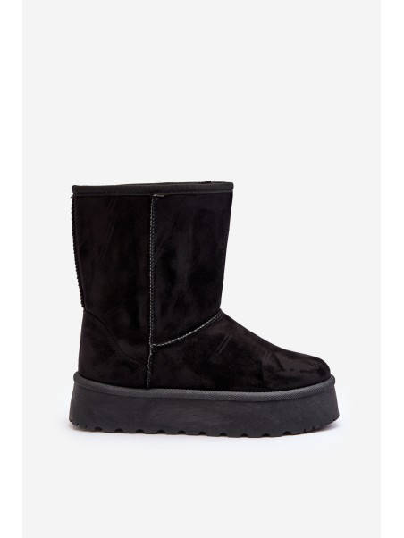 Women's Snow Boots Insulated with Fur Black Abrams