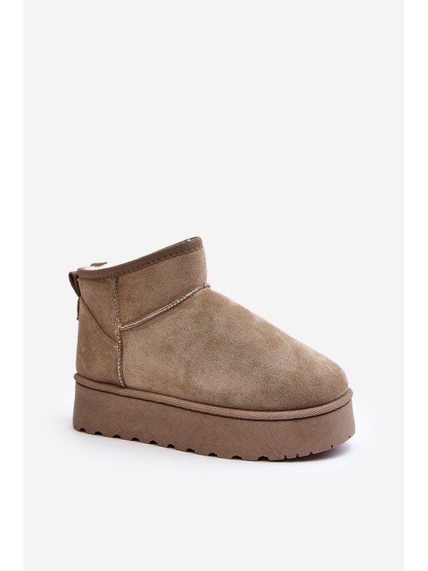 Women's Snow Boots On Platform Lined With Faux Fur Green Xamella 2
