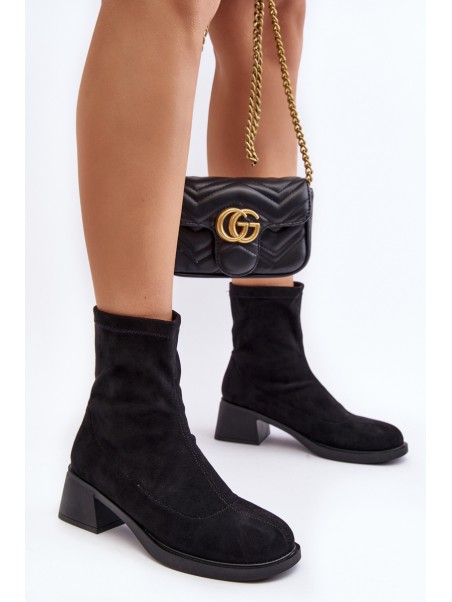 Women's low heeled ankle boots brown Aphroteia