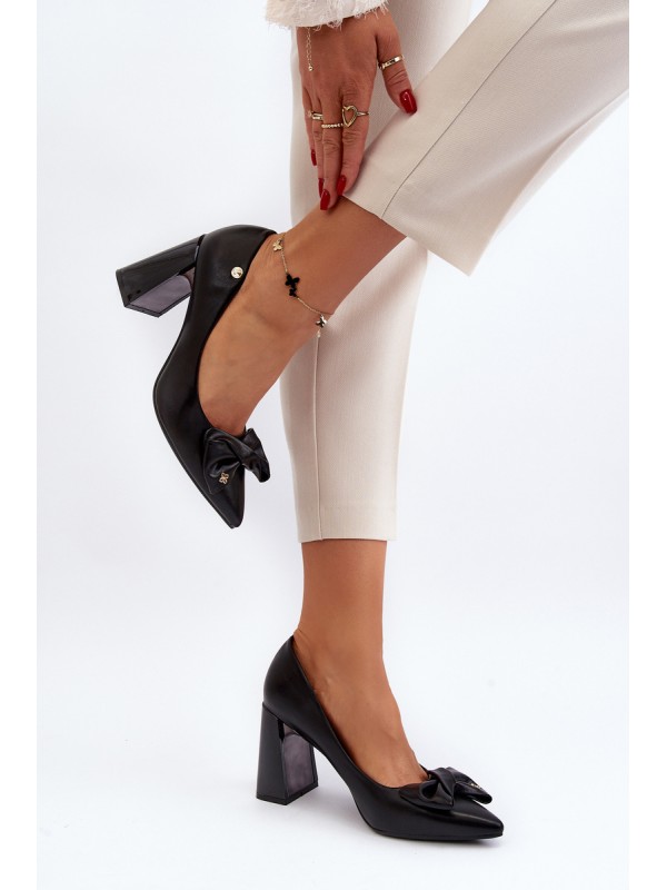 Black Bow Pump Heels by Ariemessa
