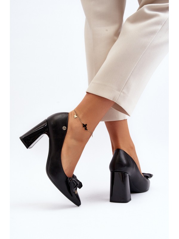 Black Bow Pump Heels by Ariemessa
