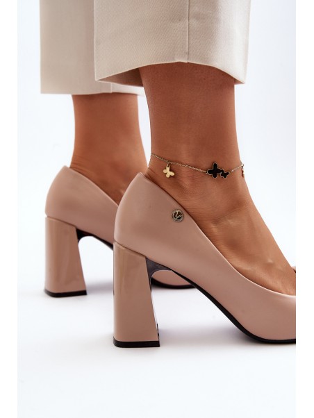 Pumps With Bow On Stiletto Beige Ariemessa