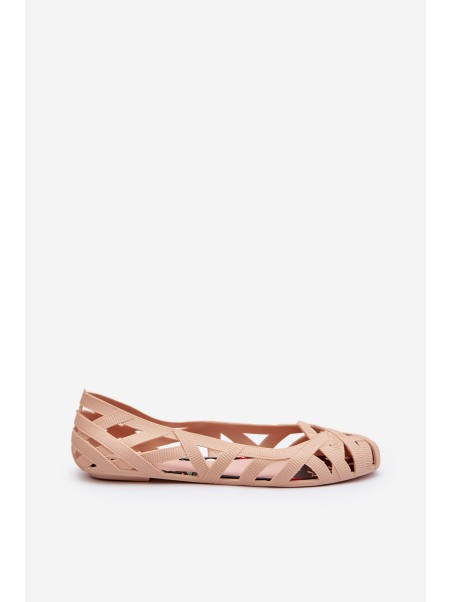 Women's Rubber Ballerina Flats Nude Salam