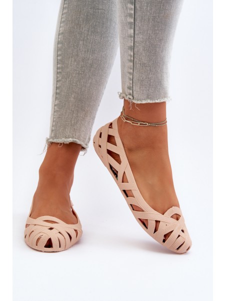Women's Rubber Ballerina Flats Nude Salam