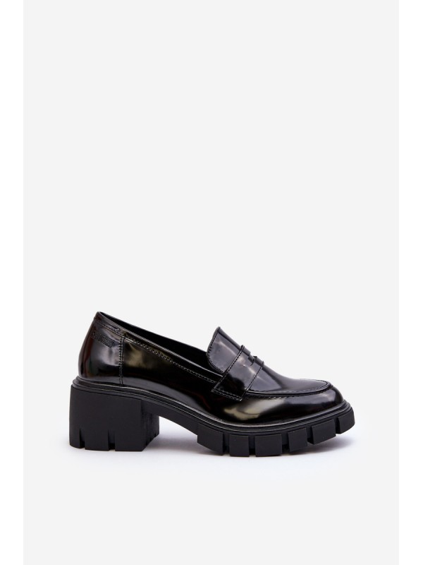 Women's Loafers on Chunky Heel Big Star NN274055 Black
