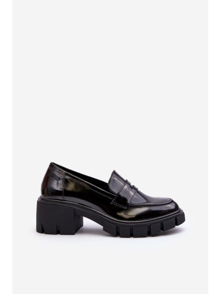 Women's Loafers on Chunky Heel Big Star NN274055 Black