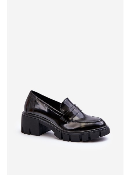 Women's Loafers on Chunky Heel Big Star NN274055 Black