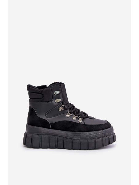 Women's Insulated Ankle Boots On Platform Black Jelenia