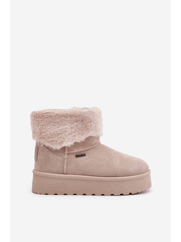 Snow boots on platform with fur Big Star OO274A107 Light beige
