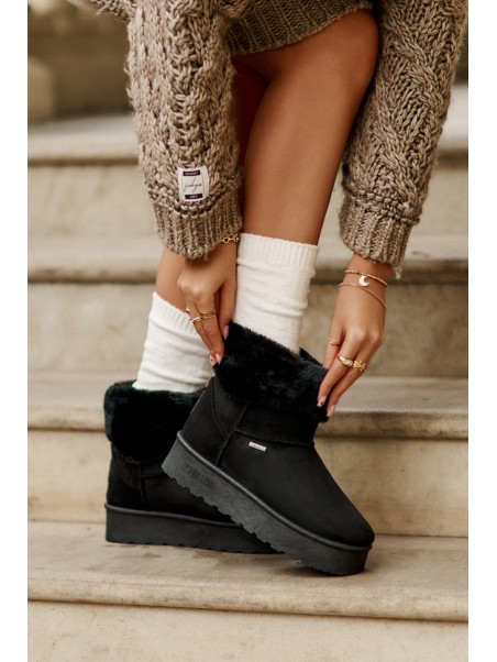 Snow boots on platform with fur Big Star OO274A108 Black