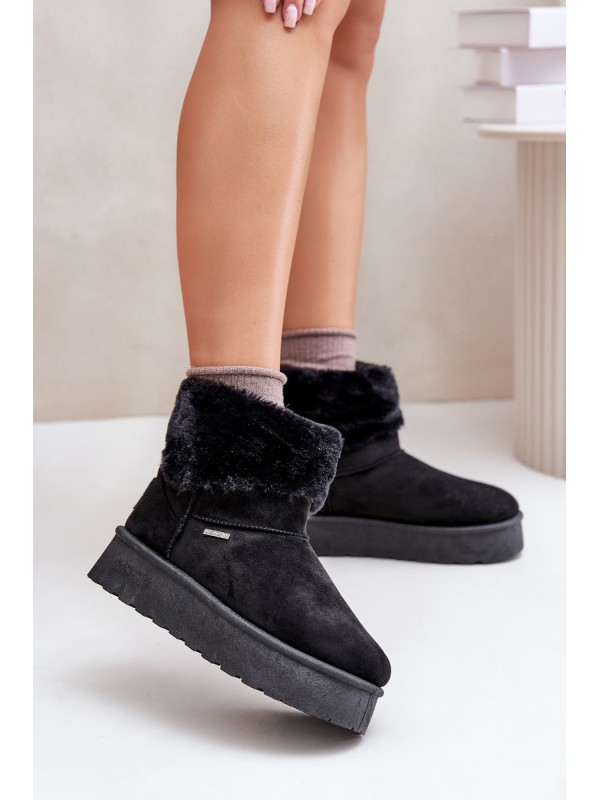 Snow boots on platform with fur Big Star OO274A108 Black
