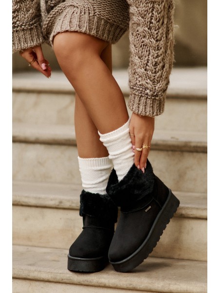 Snow boots on platform with fur Big Star OO274A108 Black