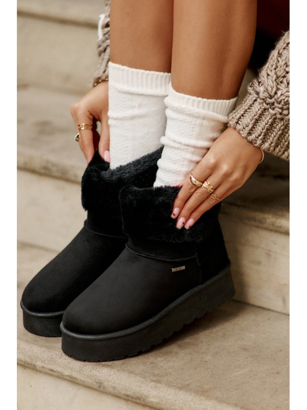 Snow boots on platform with fur Big Star OO274A108 Black