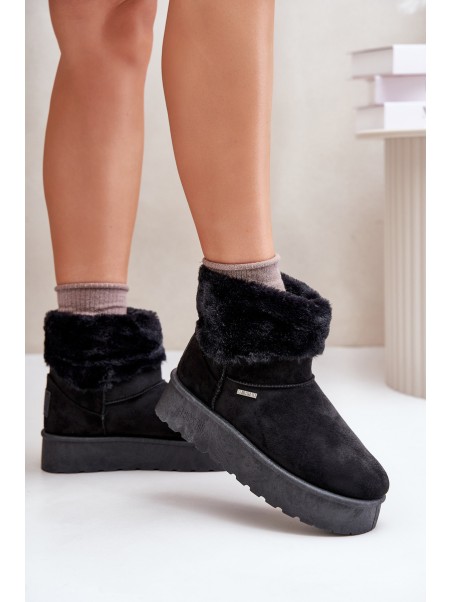 Snow boots on platform with fur Big Star OO274A108 Black