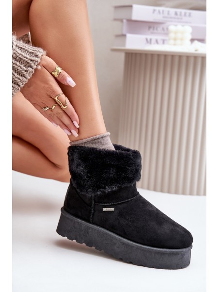 Snow boots on platform with fur Big Star OO274A108 Black