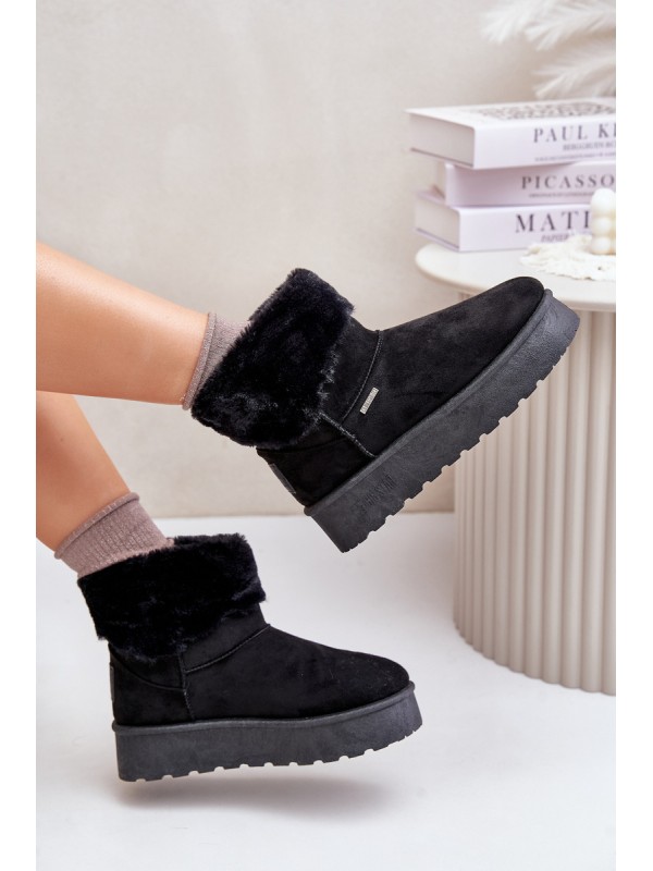 Snow boots on platform with fur Big Star OO274A108 Black