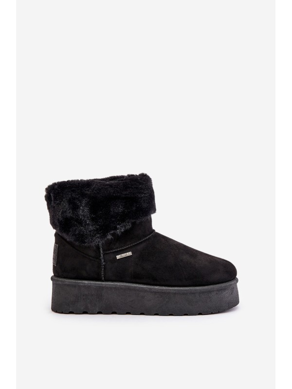 Snow boots on platform with fur Big Star OO274A108 Black